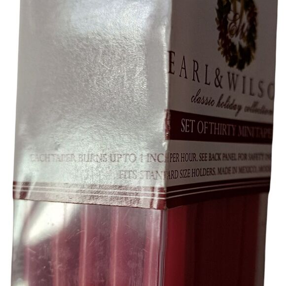 30 Mini Taper Candles Red Christmas Holiday Skinny EARL & WILSON Dripless NEW. - Picture 4 of 14